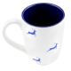 Navy Blue Running Deer Decorative Handcraft Ceramic Coffee Mug